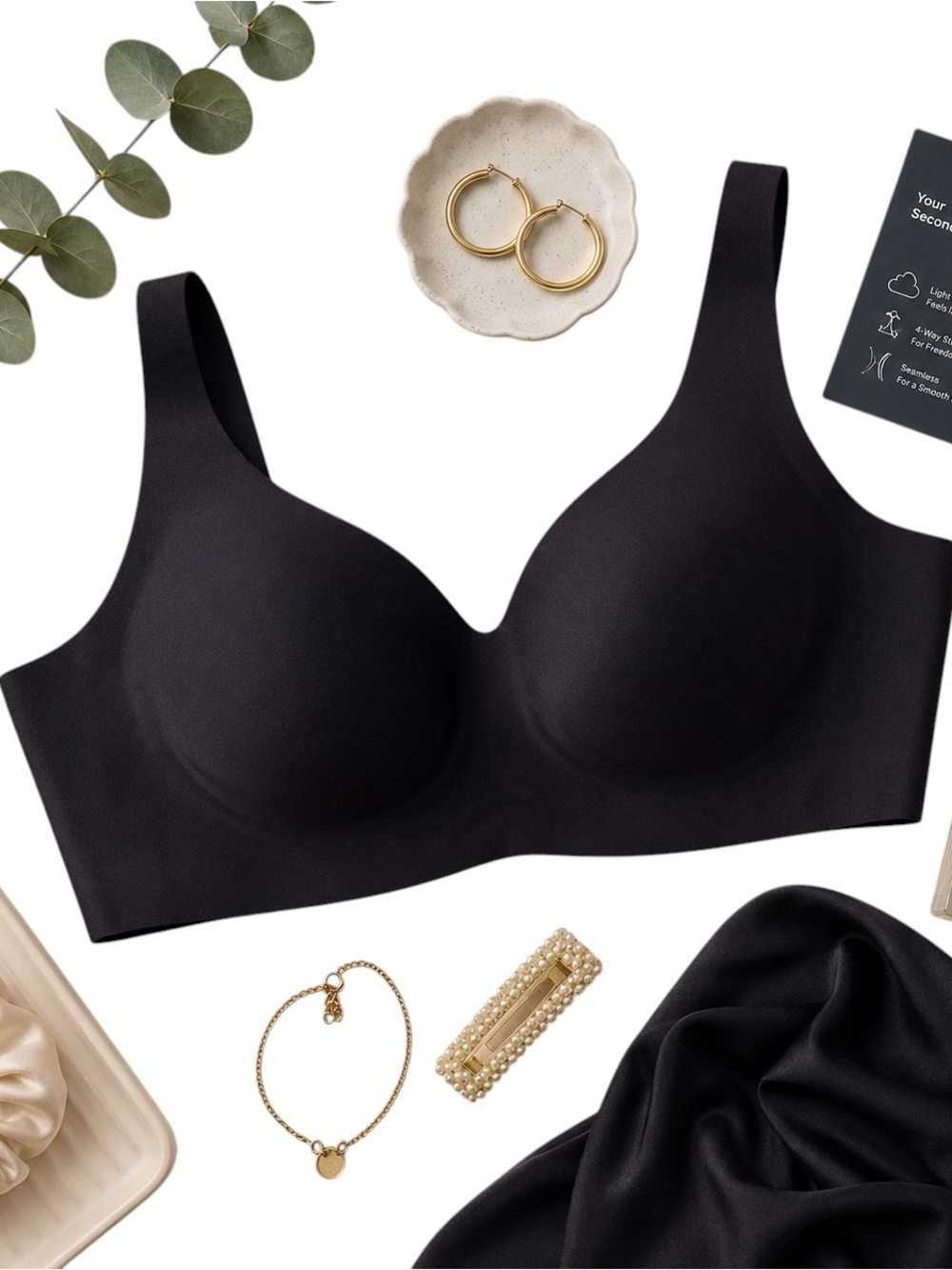 Knix Revolution Comfy Wireless Bra Black NWT Smoothing Comfort Support XL Size